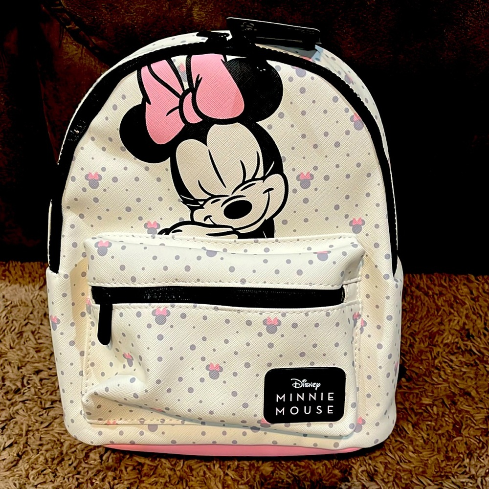 Disney, pink/white mini mouse back pack (mini backpack)
